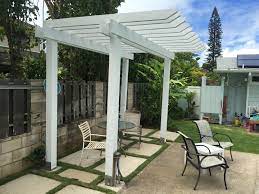 Grass Jointed Concrete Patio Underneath Pergola Pergola Concrete Patio Hardscape