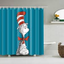 Dr Seuss Cat In The Hat Shower Curtain Kid Bathroom Decor Octopus Shower Curtains Patterned Shower Curtain