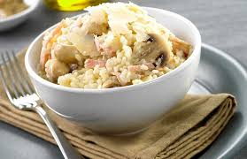 Risotto Bosciola With Mushroom And Bacon Recipe Risotto Bacon Recipes Stuffed Mushrooms