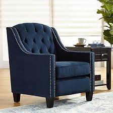 Top space accent chair sofa mid century upholstered roy arm single sofa modern comfy furniture for living room,bedroom,club,office (2 pcs,blue) 4.2 out of 5 stars 115 $405.99 $ 405. Blue Occasional Chairs Seating Lamps Plus