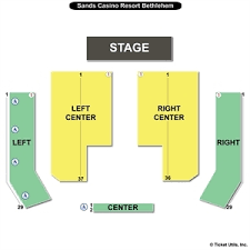 Unbiased Sands Casino Concert Seating Chart Sands Bethlehem