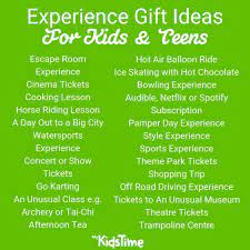 Celebrate by making new memories. Excellent Experience Gift Ideas For Kids And Teens