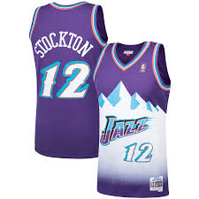 Vintage nba utah jazz shirt jersey #13 mehmet our, medium. John Stockton Utah Jazz Mitchell Ness 1996 97 Hardwood Classics Swingman Player Jersey Purple Gift4u Store
