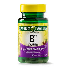 Vitamin b12 is an essential vitamin that the body needs to support cognitive functioning, energy production, mental and cardiovascular health. Spring Valley Vitamin B12 Quick Dissolve Tablets 5000 Mcg 60 Count From Walmart In Austin Tx Burpy Com
