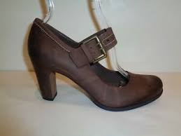 Details About Ecco Size 9 To 9 5 Eur 40 Kiev Brown Leather Mary Jane Heels New Womens Shoes