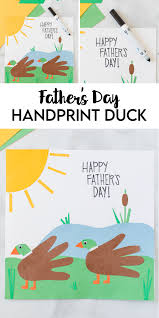 Father S Day Handprint Duck Card In 2020 Fathers Day Crafts Diy Father S Day Crafts Toddler Arts And Crafts