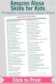 Just ask her to play a game and she can open it on your firetv streaming device, echo show, or echo dot. Amazon Alexa Skills For Kids Free Printable Cheat Sheet Views From A Step Stool