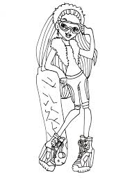 She is headstrong, confident and has an icy personality. Free Printable Monster High Coloring Pages Abbey Snowboard Fashion Coloring Sheet