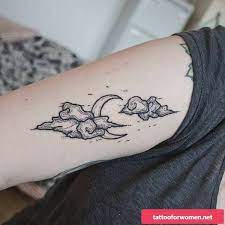 99 moon tattoos that will illuminate your imagination. Crescent Moon Clouds Tattoo Cloud Tattoo Tattoos Pattern Tattoo