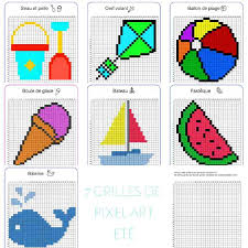 Relax and release your inner artist with pixel art by easybrain! Grilles De Pixel Art Ete Cabane A Idees