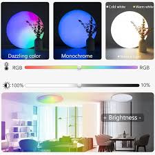 Smart LED Round Ceiling Light RGB Wi-Fi Compatible App Control - Nook Lights