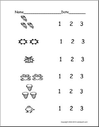 count groups of objects 1 3 ver 1 pre k primary worksheet abcteach