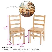 Amazon Com Ecr4kids 14 Hardwood 3 Rung Ladderback Chair Natural 2 Pack Industrial Scientific Ladder Back Chairs Chair Hardwood
