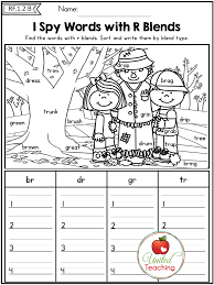 I Spy Words With R Blends So Many No Prep Common Core Aligned Activities In This Packet Phonics Gramm First Grade Phonics Literacy Worksheets Phonics Blends