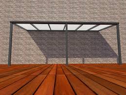 En daar sal 'n afdak wees vir 'n skaduwee bedags teen die hitte en vir 'n skuilplek en toevlug teen die stortbui en die reën. Terrasoverkapping Antracietgrijs Structuur Afmeting 6 060 Mm X 3 000 Mm Afdak Polycarbonaat Opaal De Overkappingstunter