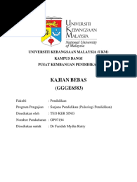 Pusat kembangan pendidikan aras 2, bangunan wawasan universiti kebangsaan malaysia 43600 ukm. To My Lovely Shiying