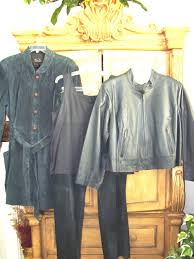 SOLD: Dark Teal Genuine Suede & Leather Group by Terry Lew…