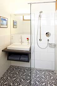 Bathroom Floor Tile Ideas Beautiful Flower Patterned Floor Tile White Wall Tiles Small Mirror Soap Hol Simple Bathroom Bathrooms Remodel Small Bathroom Remodel