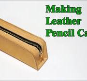 50 [Leather Craft] Making Leather Pencil Case / [가죽공예] 가죽 필통 만들기 / Free  Pattern
