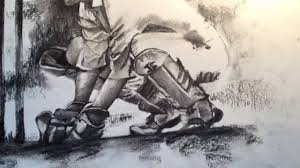 How To Draw A Wicket Keeper In Charcoal A Short Video Of How I Drew My Wicket Keeper Drawing In Charcoal Drawings Drawing Prints Original Drawing