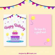 Simple et gratuit, canva vous propose des milliers de modèles pour souhaiter un joyeux anniversaire! Carte D Anniversaire Decorative Vecteur Gratuite
