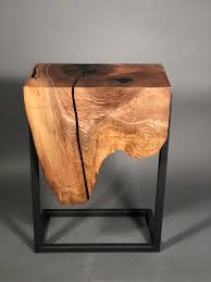 Live Edge Resin Waterfall Side Tables Sold Etsy In 2020 Side Table Live Edge Wood