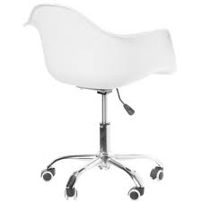 Midcentury modern molded plastic pedestal chair eames era atomic age seating retro shell kissmyattvintage. Bold Tones Mid Century Modern Style Swivel Plastic Shell Molded Office Task Chair With Rolling Wheels White Qi003751 Wt The Home Depot