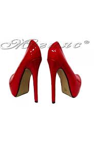 Дамски елегантни обувки JESS 20S16-254 червени на висок ток