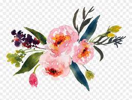 Set of watercolor bouquets of soft brown and burgundy roses and leaves. We Are Not Only A Watercolor Flower Clipart Png Transparent Png 1313684 Pinclipart