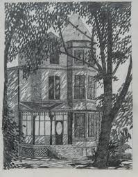 Is the bottom wall part of a bay window suppose to be the same color as the bottom wall part of the walls under the chair rail through a dining room? House Bay Window Tree Robert Pope Archive