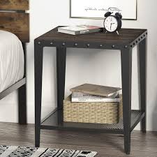 Maybe you would like to learn more about one of these? Buy Allewie Rustic End Table With Storage Shelf For Living Room Night Stand For Bedroom 2 Tier Side Table With Rivet Design Wood Look Accent Furniture Sturdy Easy Assembly Rustic Dark Brown Online