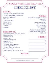 Namechangechecklistprintabledomesticability Zps33c9cfff Png 623 800 Pixels Name Change Checklist Wedding Checklist How To Plan