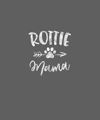 Rottie Mom Tee Rottweiler Enthusiast Owner Gifts Canine Mama Digital Art By Awesome Tees