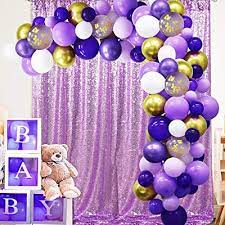 Add to cart for discount. Buy Guasslee 135 Pieces Purple Gold Balloon Arch Garland Kit Purple Gold White Confetti Balloon For Weeding Birthday Baby Shower Graduation Party Decorations Online In Indonesia B08x4hmwq8