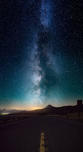 Tons of awesome night sky 4k wallpapers to download for free. Starry Sky Night Road Milky Way Wallpaper Star Sky Wallpapers 4k 1440x2630 Wallpaper Teahub Io