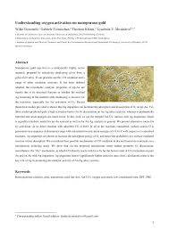 Maybe you would like to learn more about one of these? Pdf Understanding Oxygen Activation On Nanoporous Gold