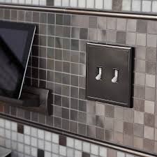 Classic Screwless Double Toggle Switch Plate Cover Brushed Nickel Questech
