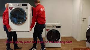 New lg tower washer and dryer. Lg Washing Machine How To Stack An Lg Dryer On An Lg Washer With A Stacking Plate Youtube