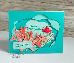 It's fun, creative, and produces sentiments the whole family will love. Seascape Scene Greeting Card How To Build An Ocean Scene Card