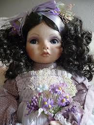 The Hamilton Collection Porcelain Heritage Doll Shy Violet sculpted by Kay  McKee