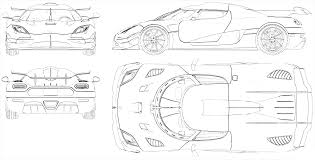 Koenigsegg Agera Blueprint Koenigsegg Blueprints Car Drawings