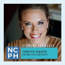 Jennifer Schaper is up next for the New Professional and Student Committee  (NPSC) showcase! 🤩 let's hear from Jennifer… ”I recently graduated from  Arizona State University with a MA in History, where