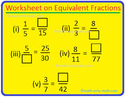 Some of the worksheets for this concept are grade 5 fractions work, grade 5 fractions work, equivalent fractions work, math mammoth grade 5 b, equivalent fractions multiplications1, equivalent fractions and comparing. Worksheet On Equivalent Fractions Questions On Equivalent Fractions