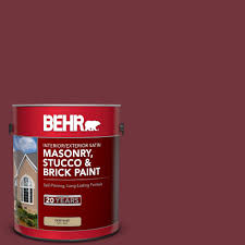 Behr 1 Gal S130 7 Cherry Cola Satin Interior Exterior Masonry Stucco And Brick Paint