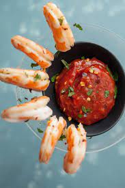 Korean Shrimp Cocktail Recipe With Chili Cocktail Sauce Macheesmo Recipe Shrimp Cocktail Cocktail Shrimp Recipes Sweet And Spicy Shrimp