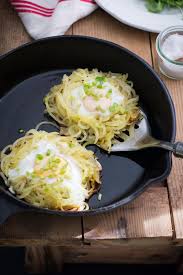 Nids De Pomme De Terre Garnis D Oeufs Recette Pomme Recette Pomme De Terre Cuisine