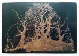 These unpolished copper printmaking plates are great for etching and intaglio. Into The Trees Copper Plate Etching Photos Of A Wip