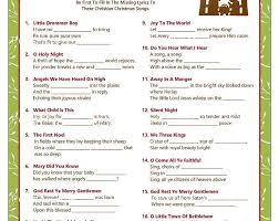 Christmas Song Game Christmas Music Game Christmas Carol Etsy Christmas Song Games Christmas Song Lyrics Game Christmas Lyrics