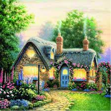 The tiny house movement isn't necessarily about sacrifice. Beautiful House Nature Scenery Full Diamond Design Painting By Numbers Buy Painting By Numbers Kits Natural Scenry Painting Design Painting By Numbers Product On Alibaba Com
