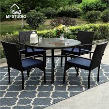 Expert service that beats the big box stores. Lawn Garden Mfstudio Outdoor Metal Dining Table 48 Round Patio Dining Table With 2 Umbrella Hole For 4 Person Suitable For Backyard Dining Tables Tables Rayvoltbike Com